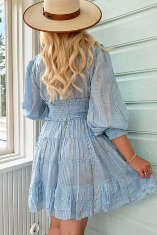 Sonya cotton dress, light blue