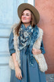 Sorento wool scarf, blue