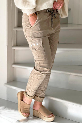 Star joggers, taupe