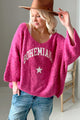 Bohemiana star neule, miami pink