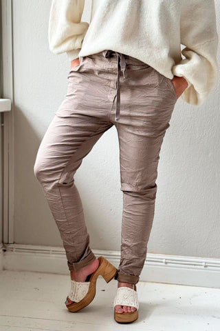 Stretch joggerit, taupe