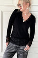 True romance lace top, black