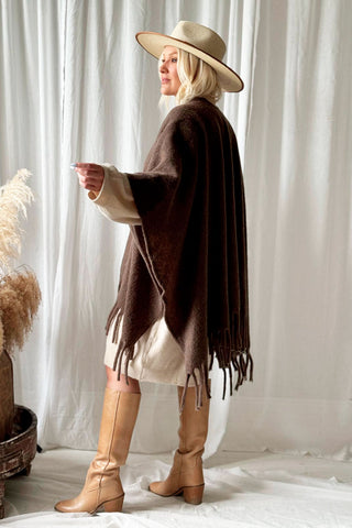 Warm Up poncho, Taupe