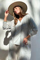 Yasmine cardigan, pearl grey