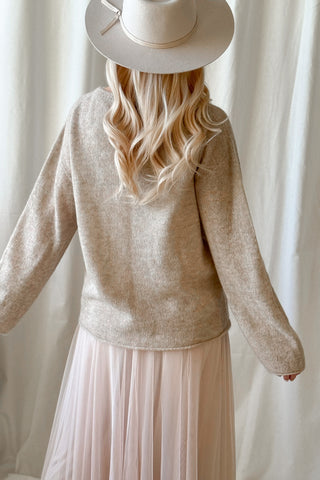 Shimmer knitwear, beige