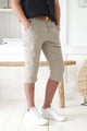 Linen shorts tease men, natural