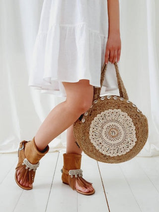 Bonfire jute bag, natural/white