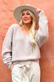 Alize alpaca blend jumper, beige