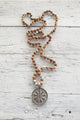 Buddha 40 necklace, brown