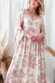 Provence viskoosimekko, rose toile