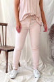 Stretch joggers, light pink